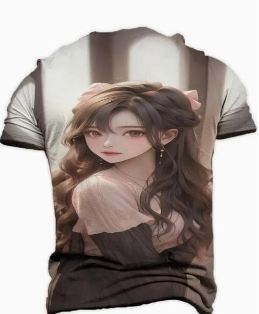 アニメ　マンガ　イラスト　ゲーム　ブラウン　メンズ　Tシャツ　Ⅿサイズ — image 2