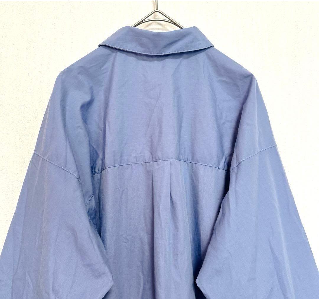 NICE CLAUP 長袖シャツ ブルー Fサイズ — image 5