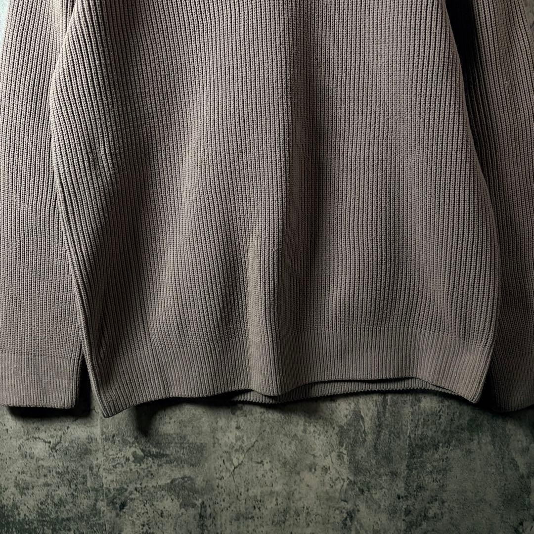 BACK NUMBER バックナンバー　編みクルーネックセーター　オリーブ　L — image 3