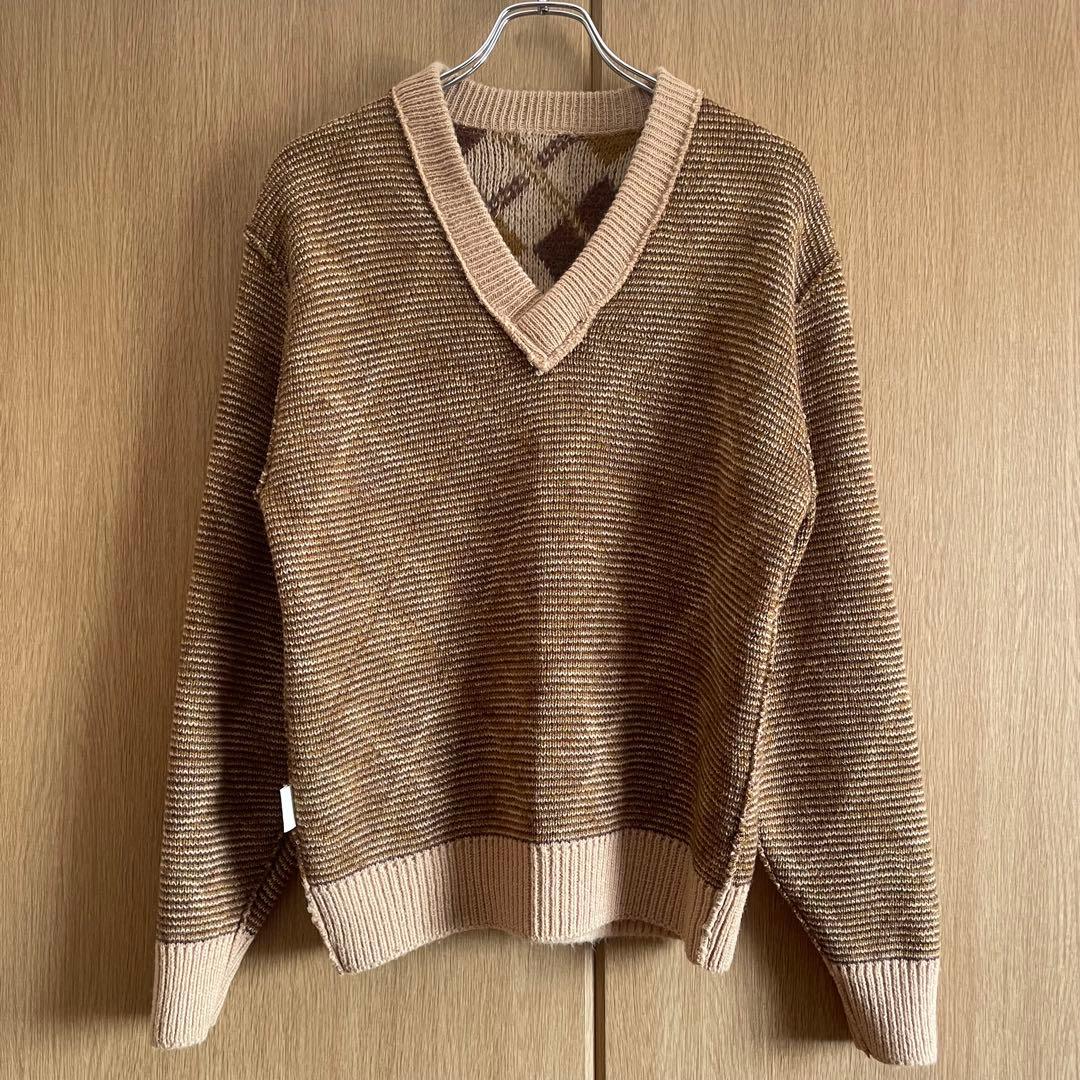 1960s National Vネックモヘアセーター アーガイル柄 — image 4