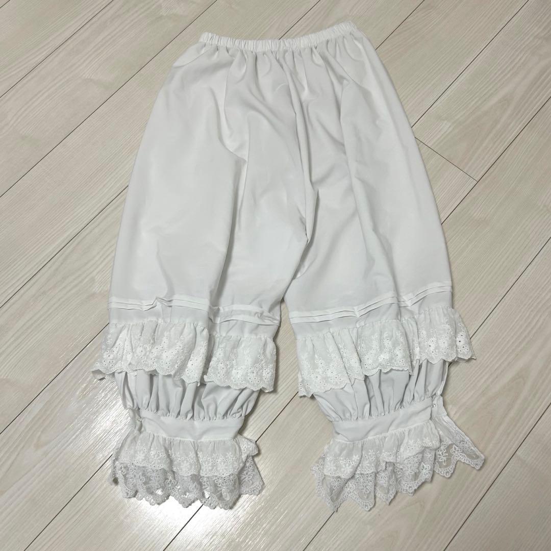 【しまむらコラボ】愛野えり　ロングドロワーズ(M-L) マノンローズ　ホワイト — image 2