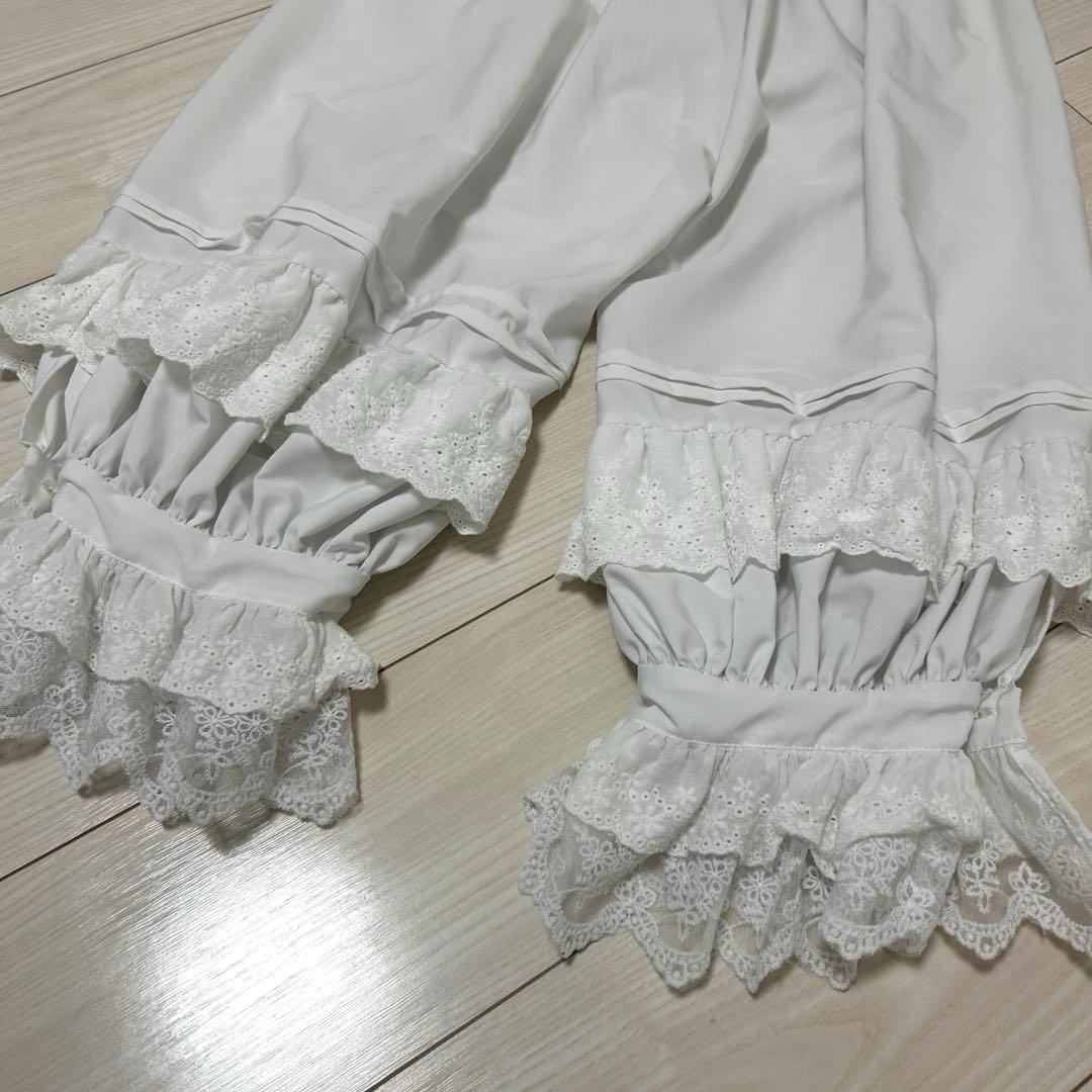【しまむらコラボ】愛野えり　ロングドロワーズ(M-L) マノンローズ　ホワイト — image 3