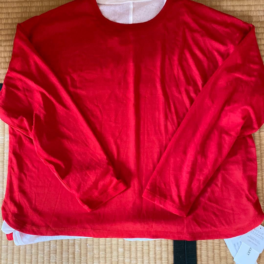MONOーMARTシアーシャツ赤、白セット — image 3