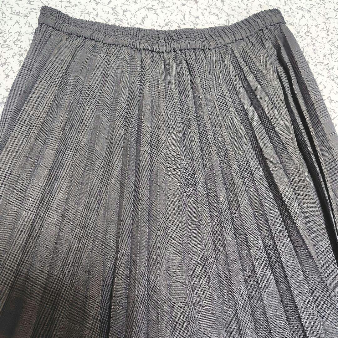 【ユニクロ】 アコーディオンプリーツスカート /グレンチェック柄M — image 2