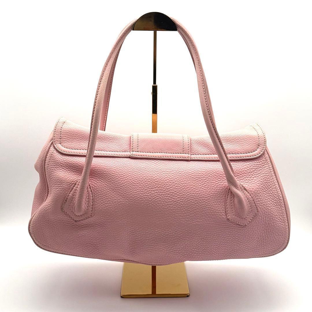 CELINE セリーヌ ラージシューケット ハンドバッグレザー スエード ピンク — image 2
