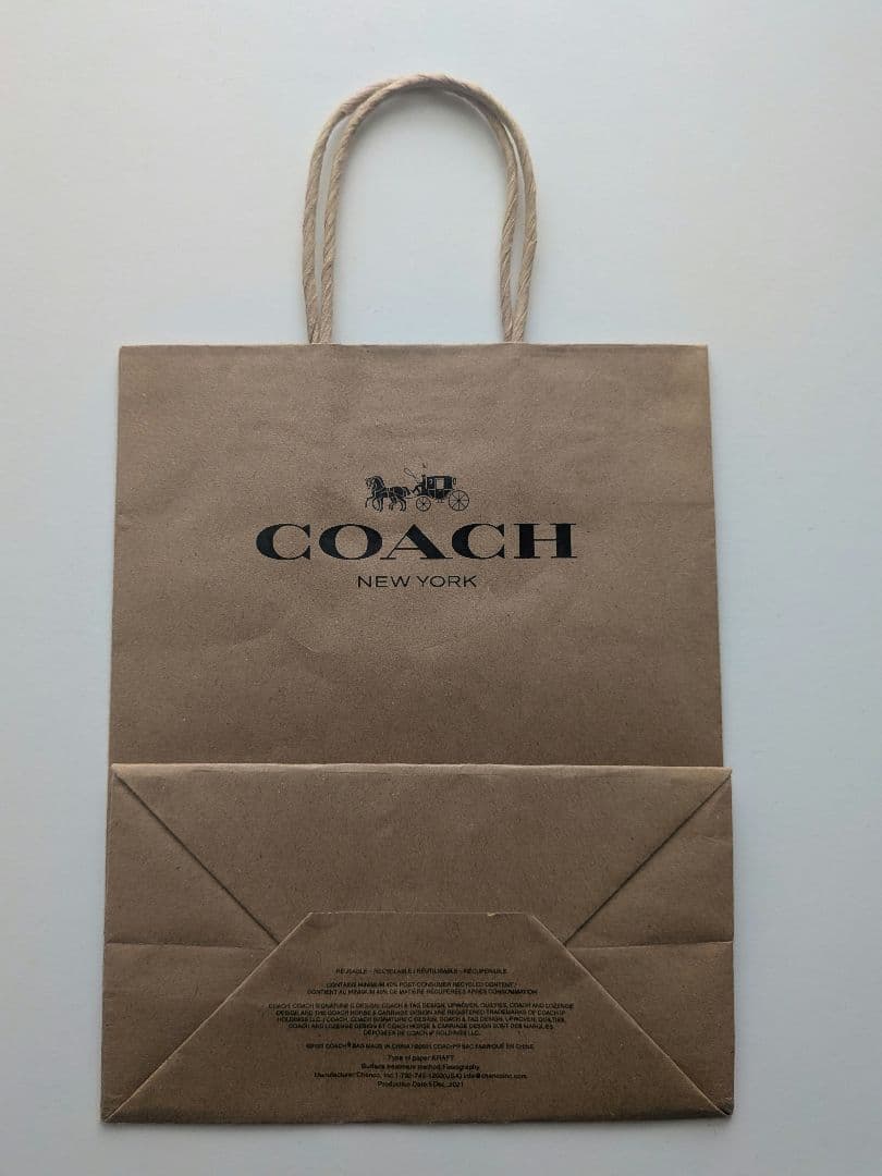 COACH コーチ ショップ袋 ショッパー 紙袋【アウトレット購入品】 — image 2