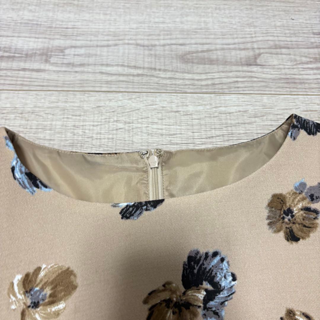 ROPE' PICNIC ロペピクニック ノースリブ ワンピース ベージュ 花柄 — image 5