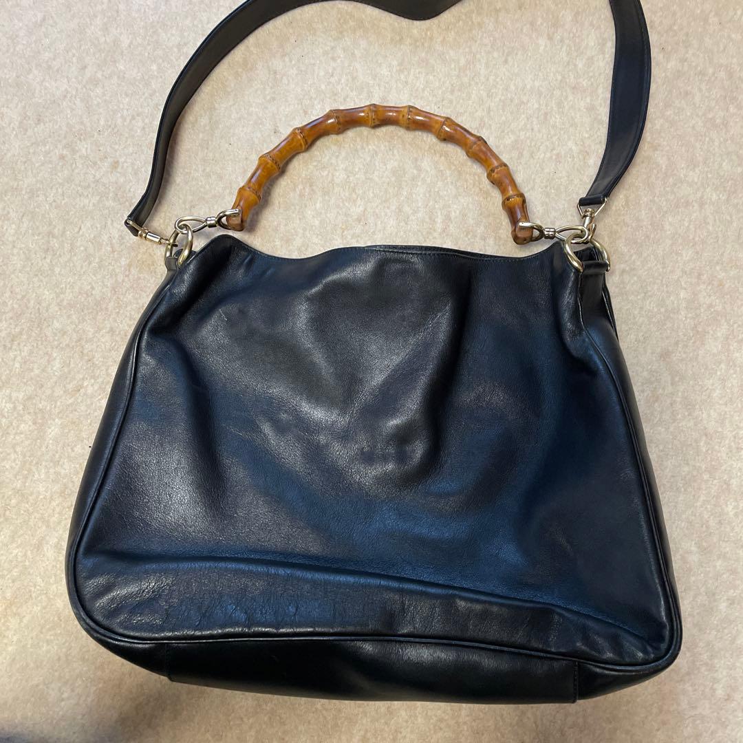 ヴィンテージ グッチ バンブー ハンドバック　ショルダーバッグ 2wa — image 2