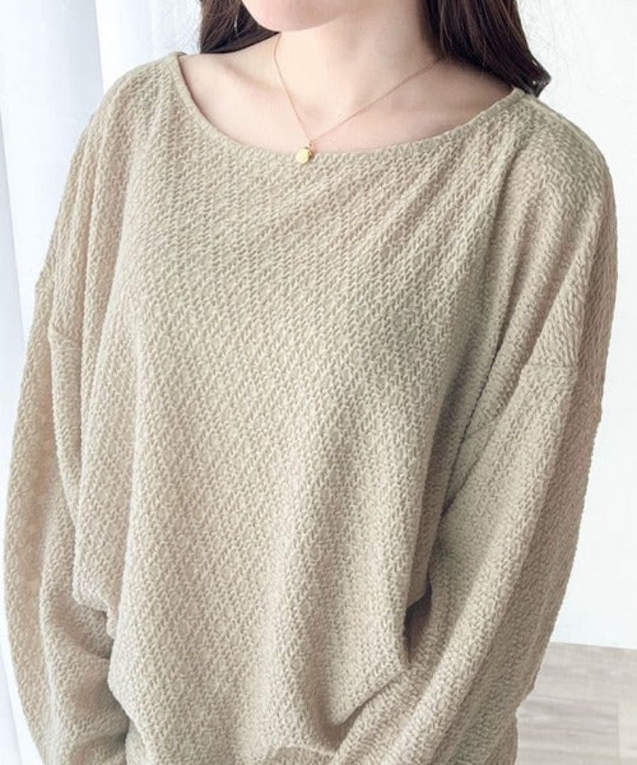 k0292 CLASSICAL ELF シャーリング長袖Tシャツ　グレージュ — image 5