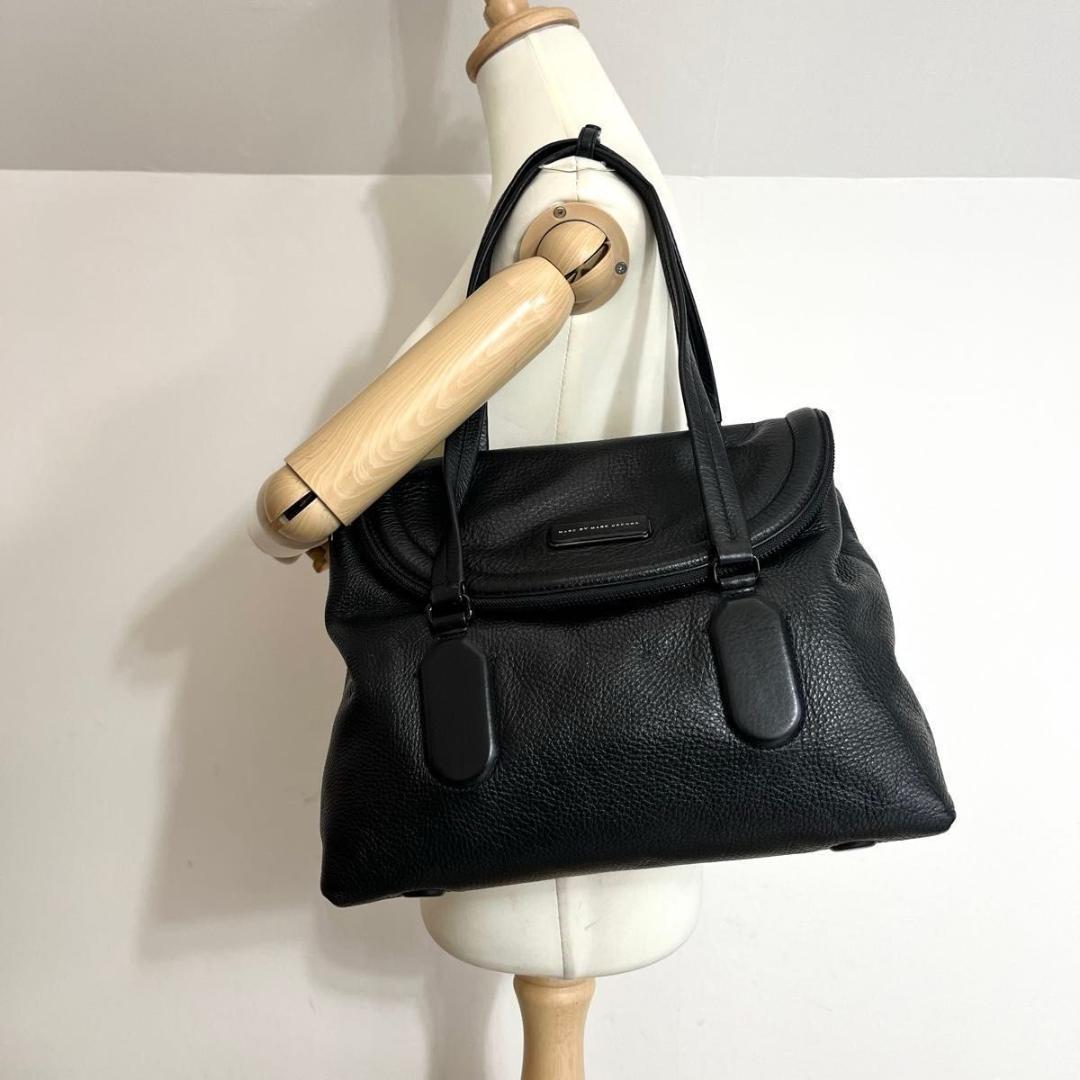 美品 マークジェイコブス ハンドバッグ シリコンバレー 2way シボ革 黒 — image 5