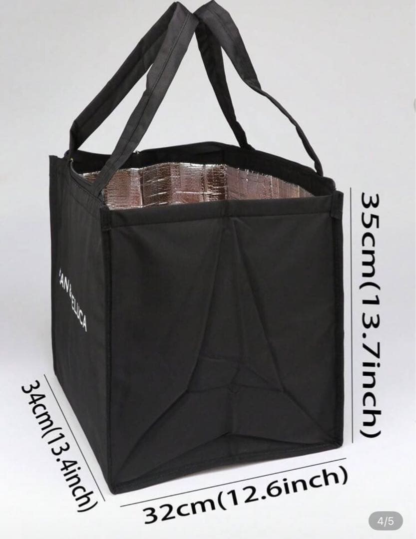 新品未使用　即日匿名発送★ディーン＆デルーカ 保冷バッグ ブラック　Lサイズ — image 3