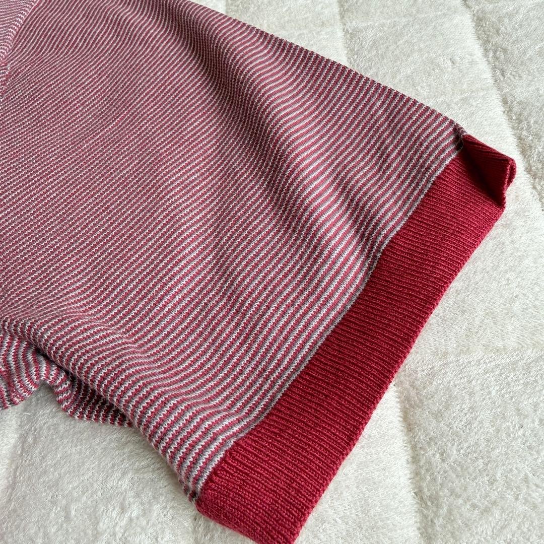 新品✨ DoCLASSE ボーダーニットポロ 半袖 XL — image 5