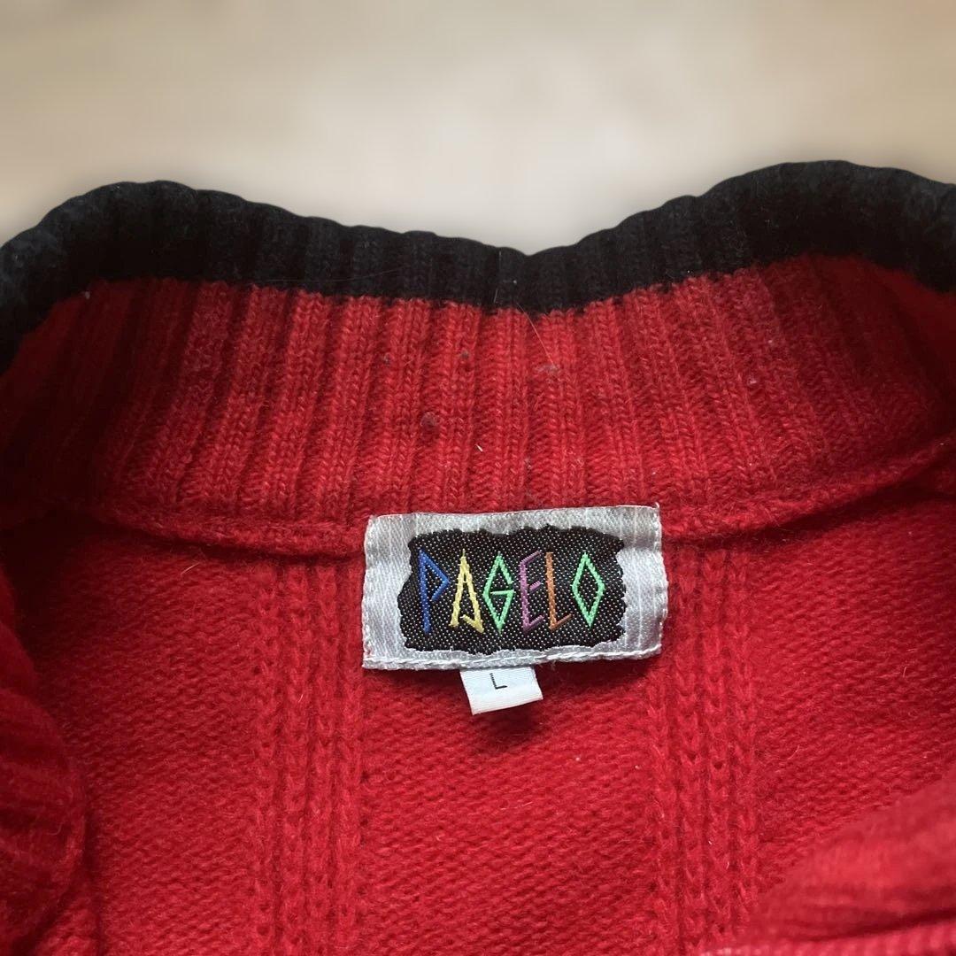 90s〜Y2K PAGELLO ハーフジップニット 刺繍ロゴ ゴルフ — image 5