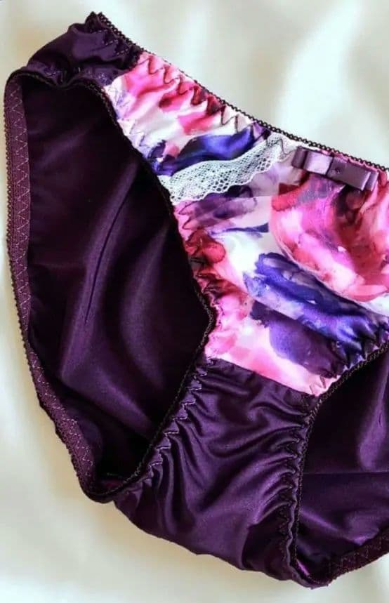 ☆タンス整理品　SANEI　パープル花柄グラデーション パンテイ♪素敵な女性 — image 2
