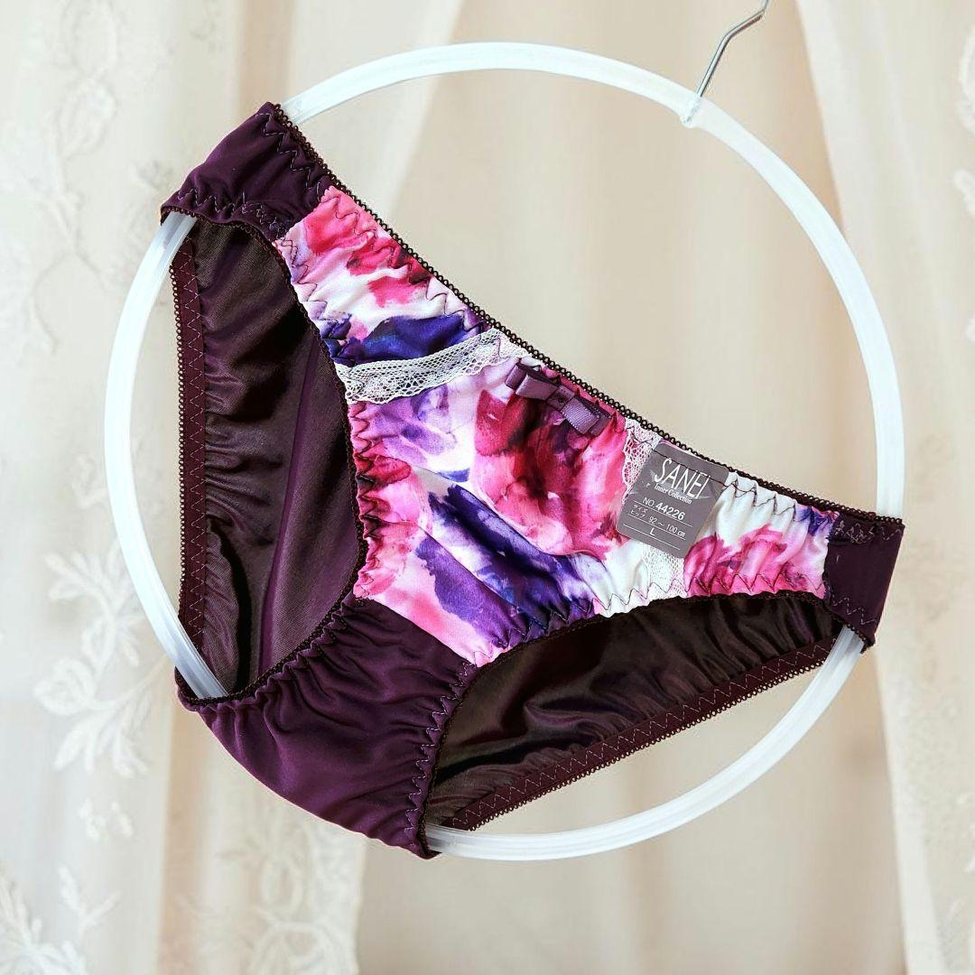 ☆タンス整理品　SANEI　パープル花柄グラデーション パンテイ♪素敵な女性 — image 5