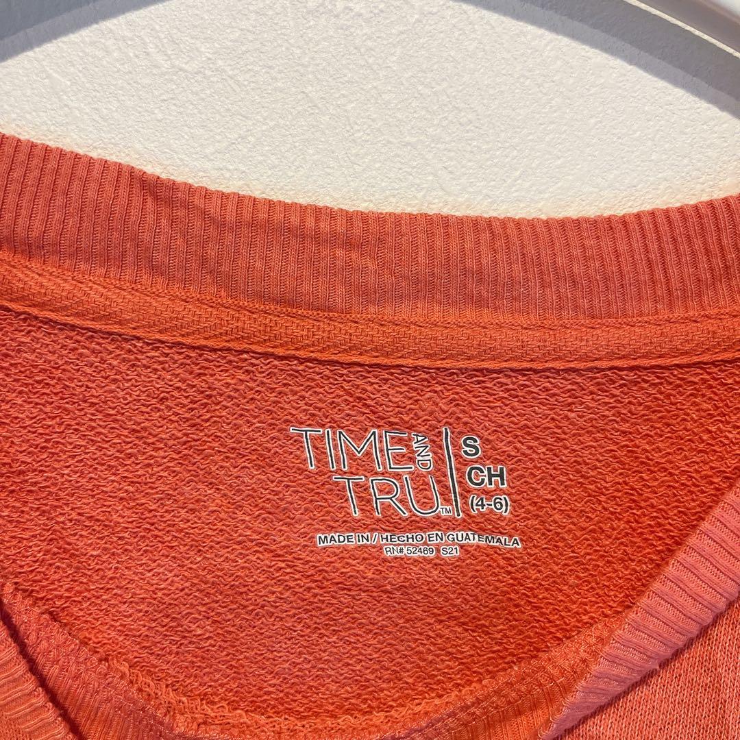 TIME AND TRUE【S】オレンジ スウェット　カジュアル　オーバーサイズ — image 2