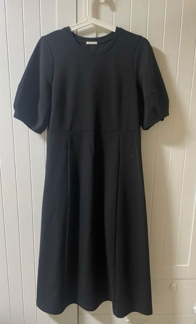 GU ランタンスリーブワンピース(5分袖) ブラック M — image 2