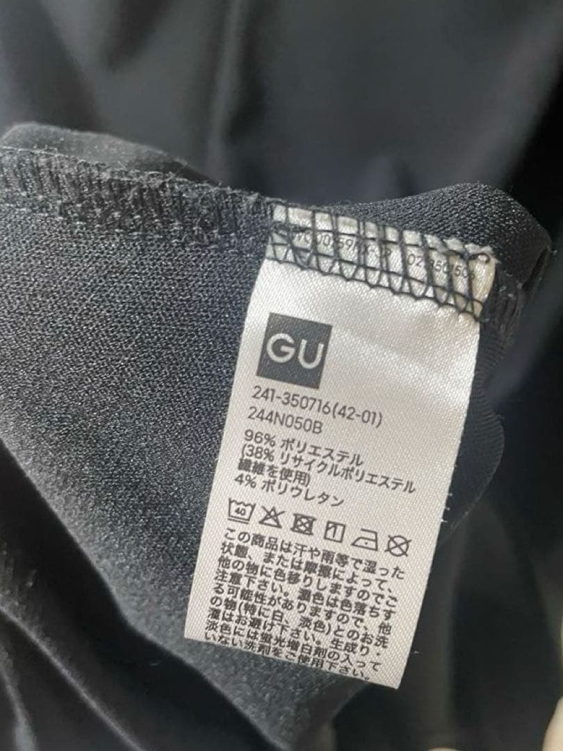 GU ランタンスリーブワンピース(5分袖) ブラック M — image 5