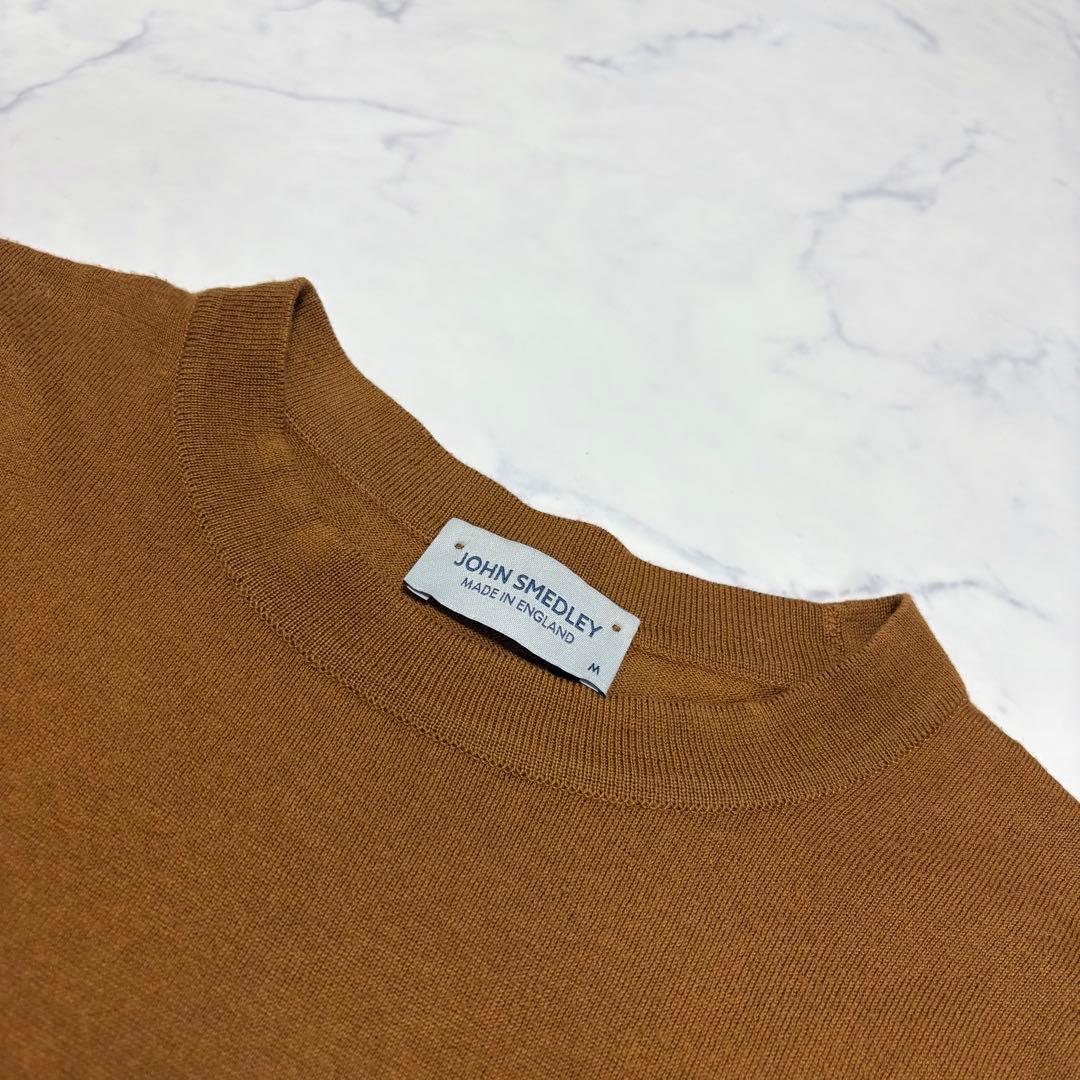 美品 JOHN SMEDLEY 現行タグ シーアイランドコットン 半袖ニットM — image 2