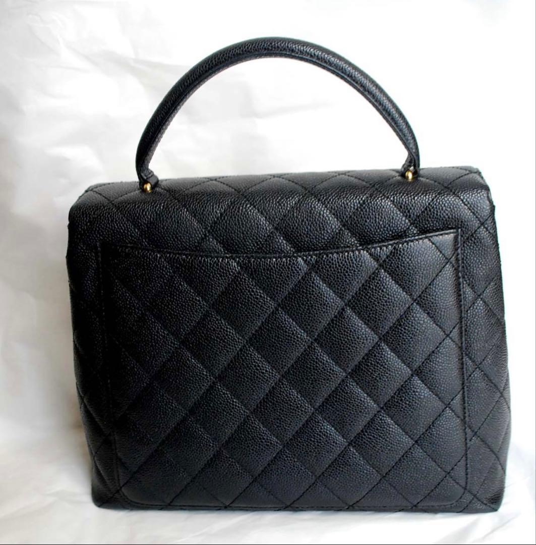 CHANEL キャビアスキン ハンドバッグ ブラック — image 2