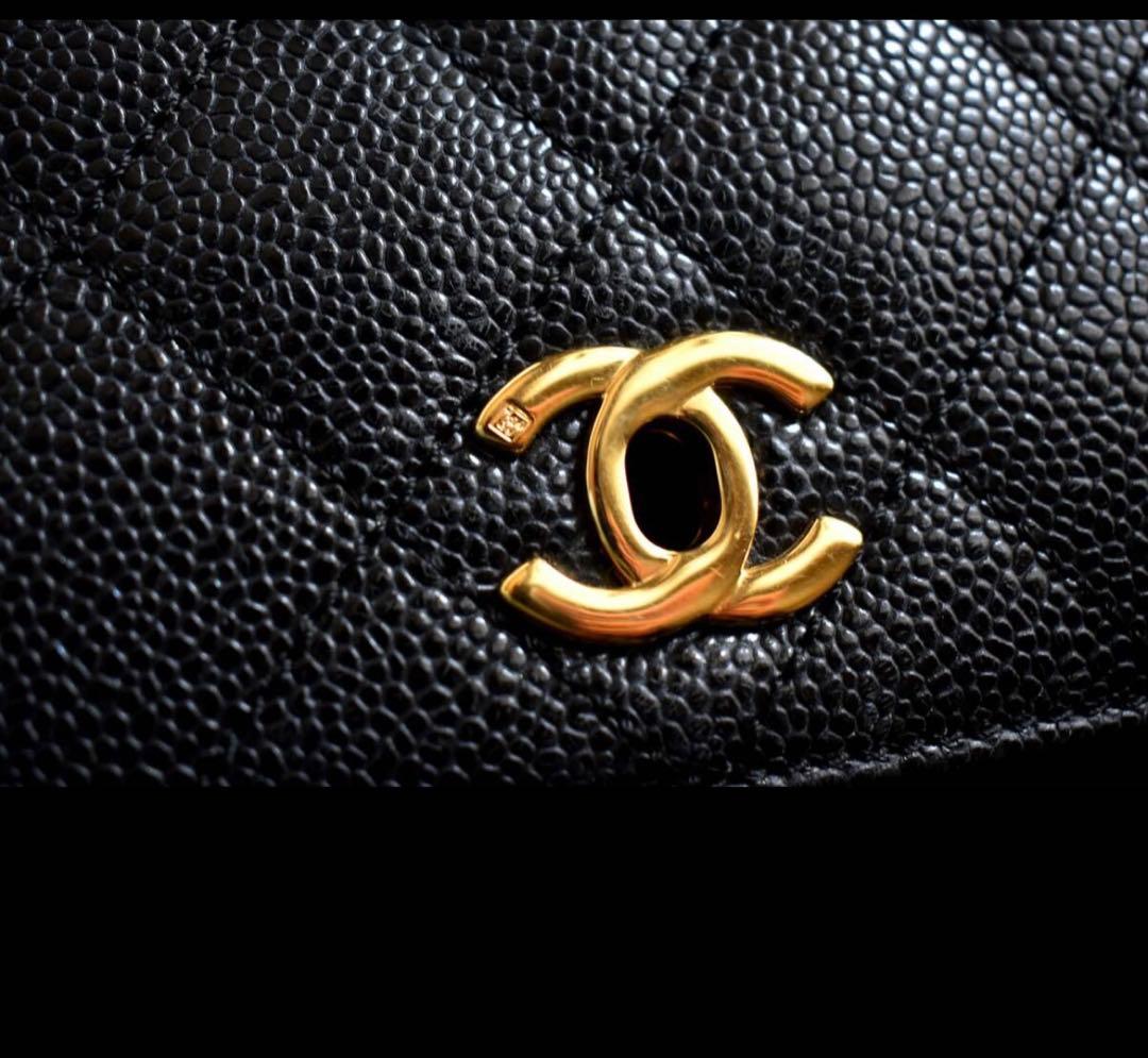 CHANEL キャビアスキン ハンドバッグ ブラック — image 5