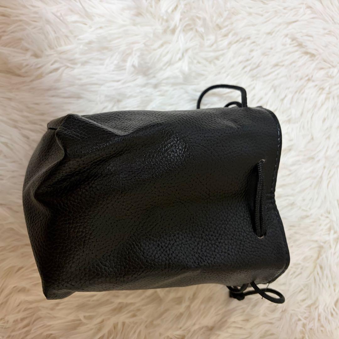 ハンドバッグ　ミニバッグ　黒　巾着型 キッズ　シンプル　オシャレ　上品 — image 2