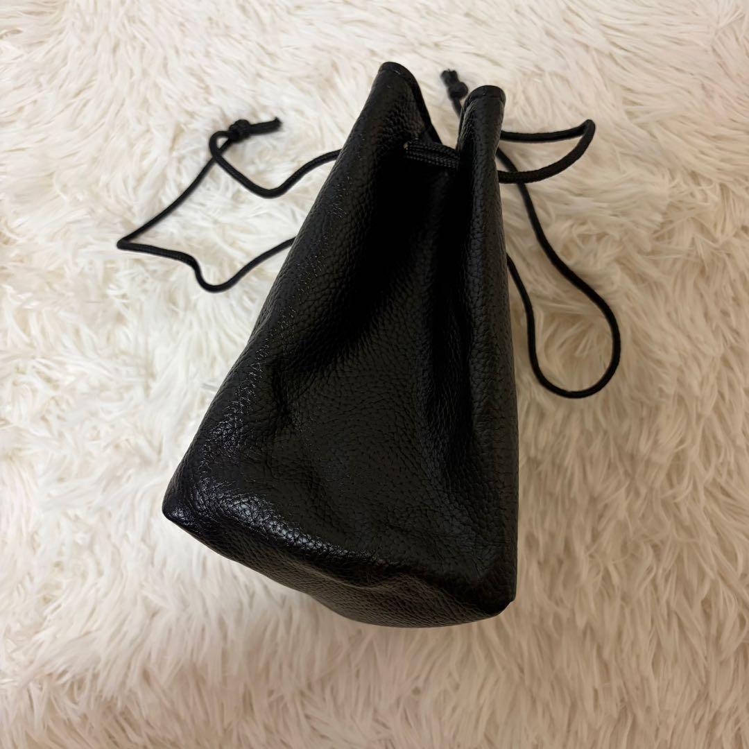ハンドバッグ　ミニバッグ　黒　巾着型 キッズ　シンプル　オシャレ　上品 — image 3