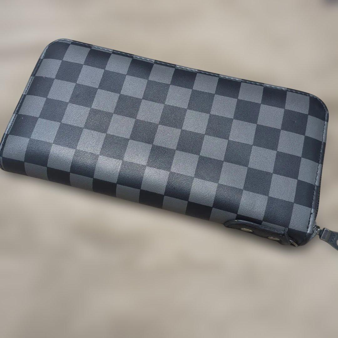 DualMaster チェック柄 ラウンドファスナー 長財布 — image 2