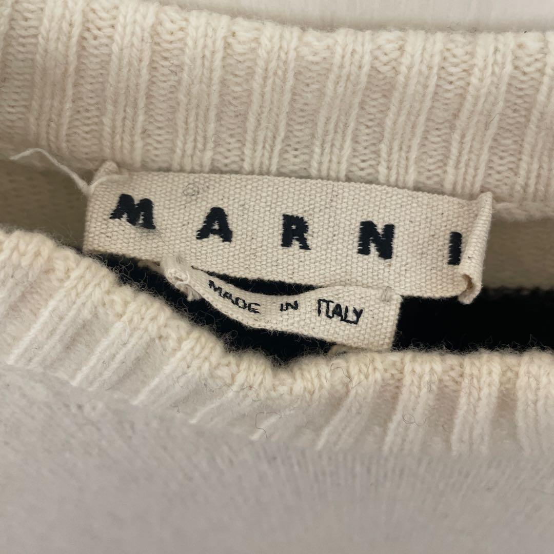 【極美品】MARNI マルニ 切替ボーダーニット セーター イタリア製 メンズ — image 3