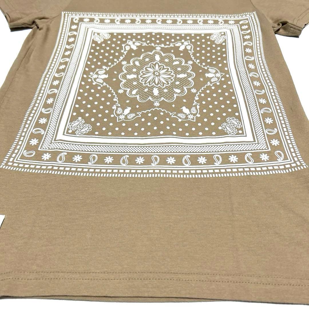 チャムス CHUMS 半袖 バンダナ柄プリントTシャツ　ベージュ　M — image 3