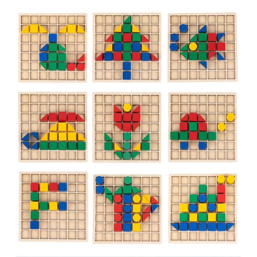 木製ブロックパズル タングラム 積み木 知育玩具 モンテッソーリ 図形認識 色彩 — image 5