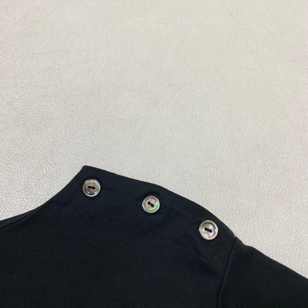 美品 LACOSTE BEAMS BOY 別注ボートネックドレス ワンピース 黒 — image 5