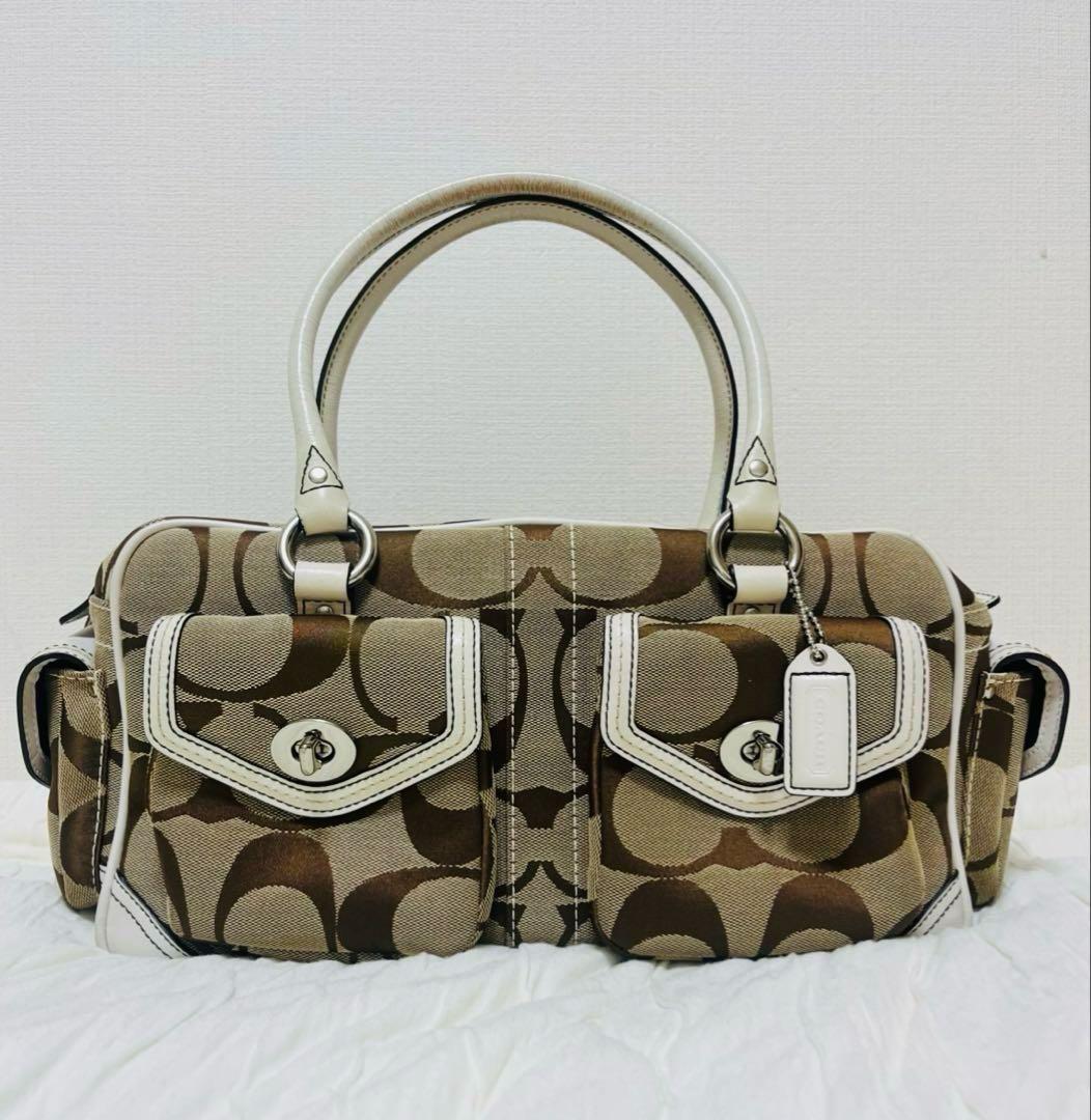 希少！COACH ハンドバッグ シグネチャー ミニボストンバッグ コーチ バッグ — image 3