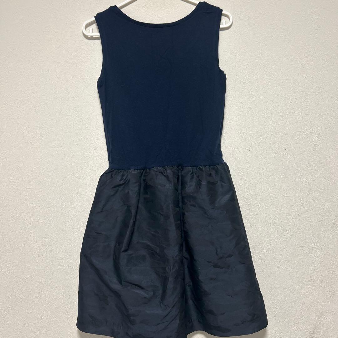 美品 PÉTILLER ネイビー ノースリーブ ワンピース — image 2
