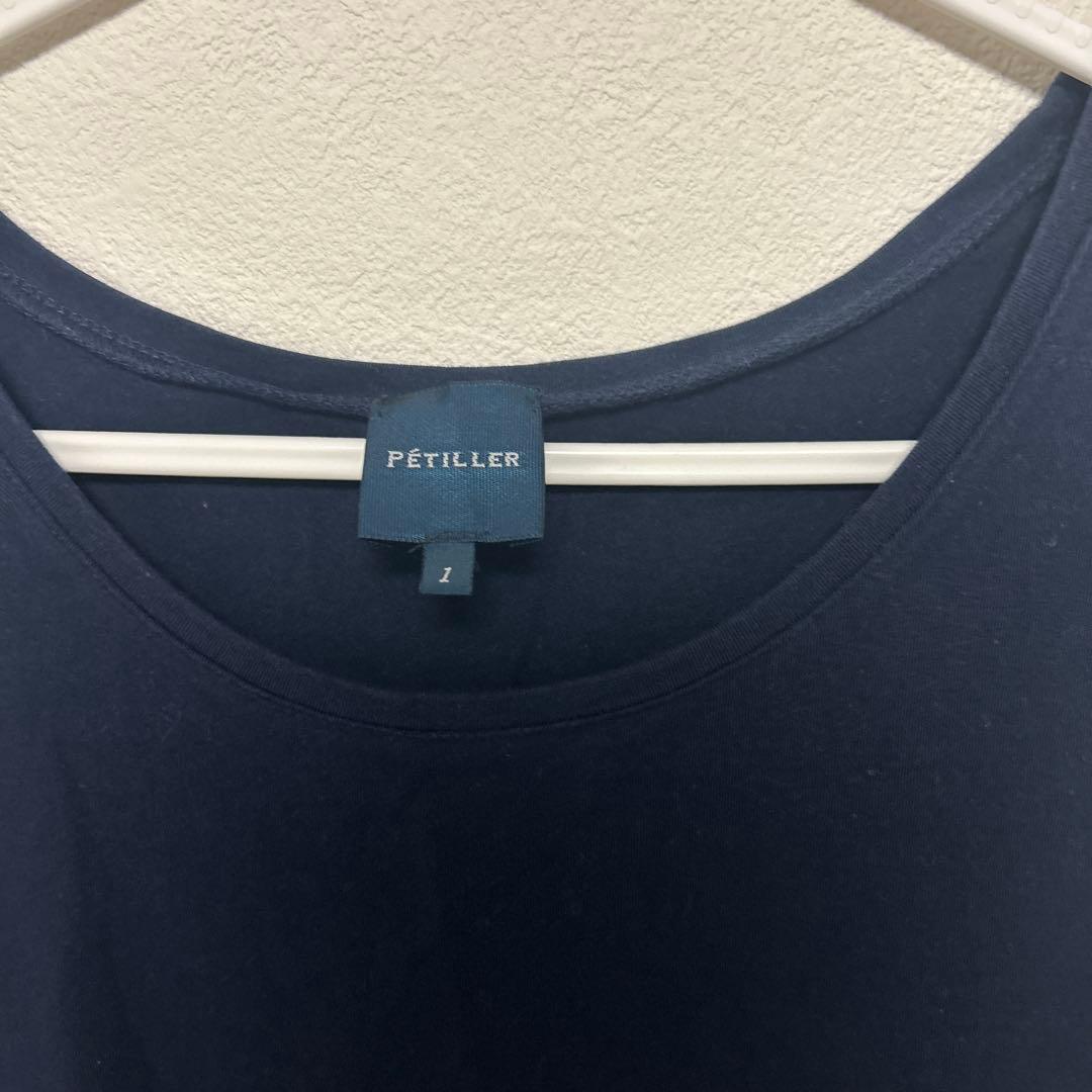 美品 PÉTILLER ネイビー ノースリーブ ワンピース — image 3