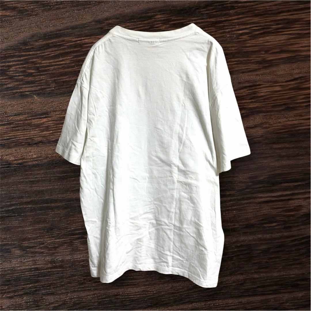 【美品】NOWLE カレッジロゴ Tシャツ ユニセックス ストリート 白 M — image 2