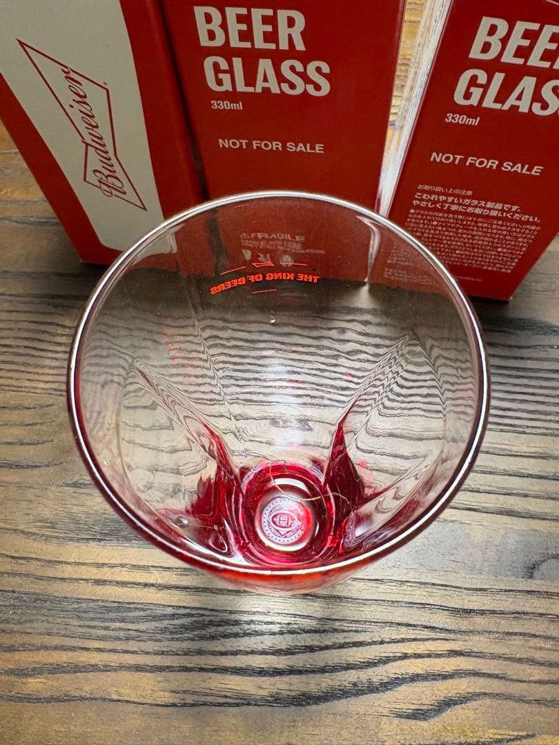 Budweiser ガラスビールグラス 3個セット非売品 — image 2