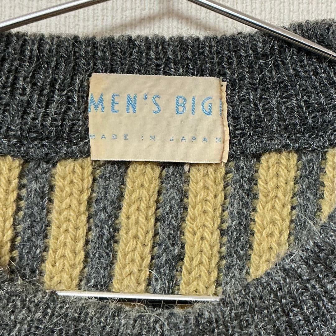 MEN’S BIGI メンズビギ ウール混 クルーネックニット セーター 日本製 — image 5