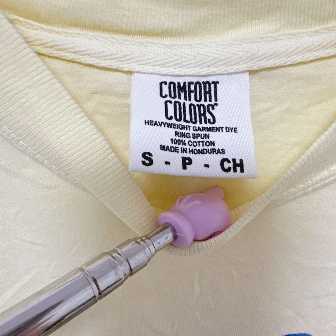 コンフォートカラーズ Ｔシャツ クルーネック 半袖 バナナプリント S 黄 綿 — image 3
