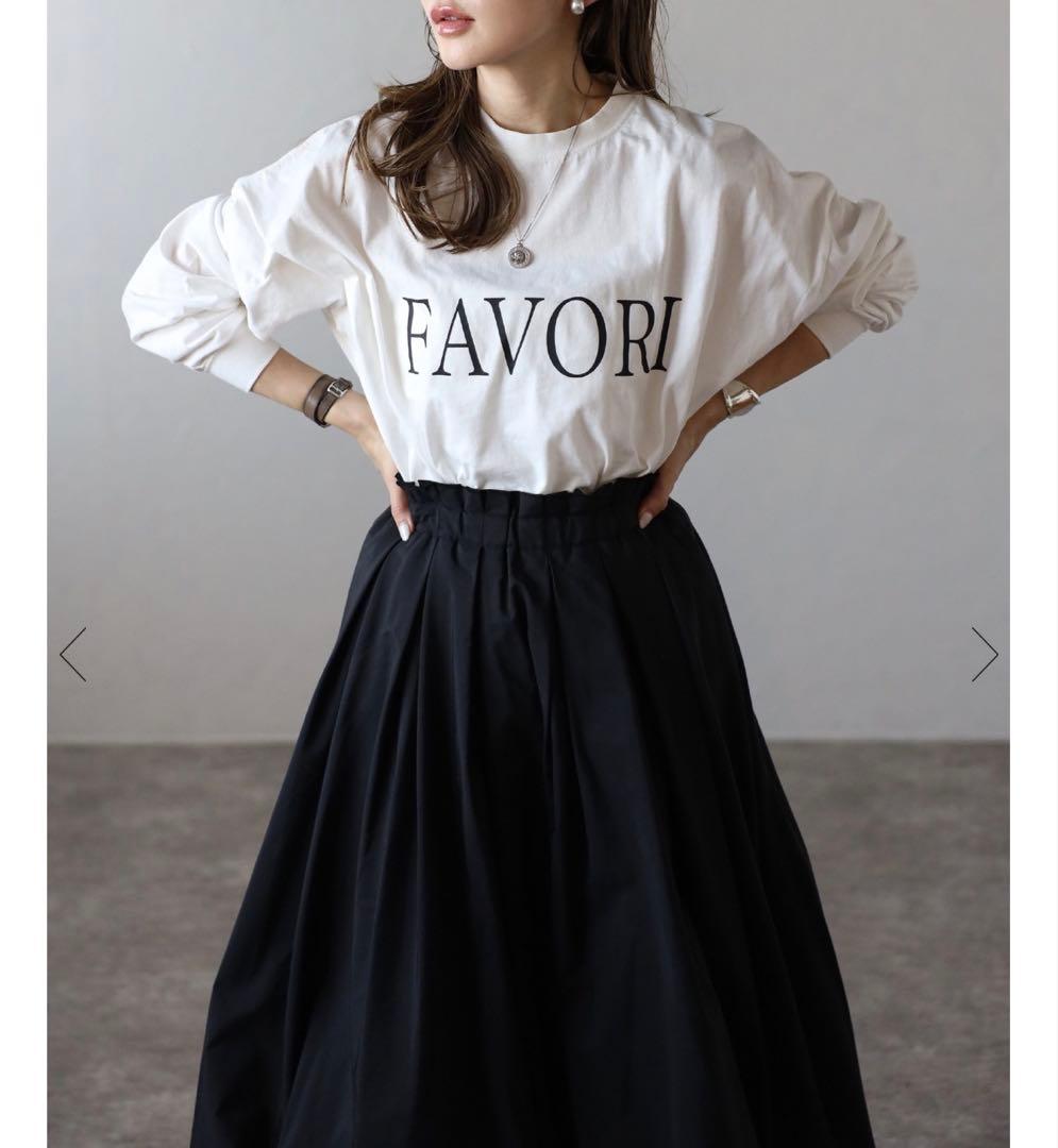 【新品】ボンジュールサガン FAVORIピグメントロンT 長袖 Tシャツ 白 — image 2