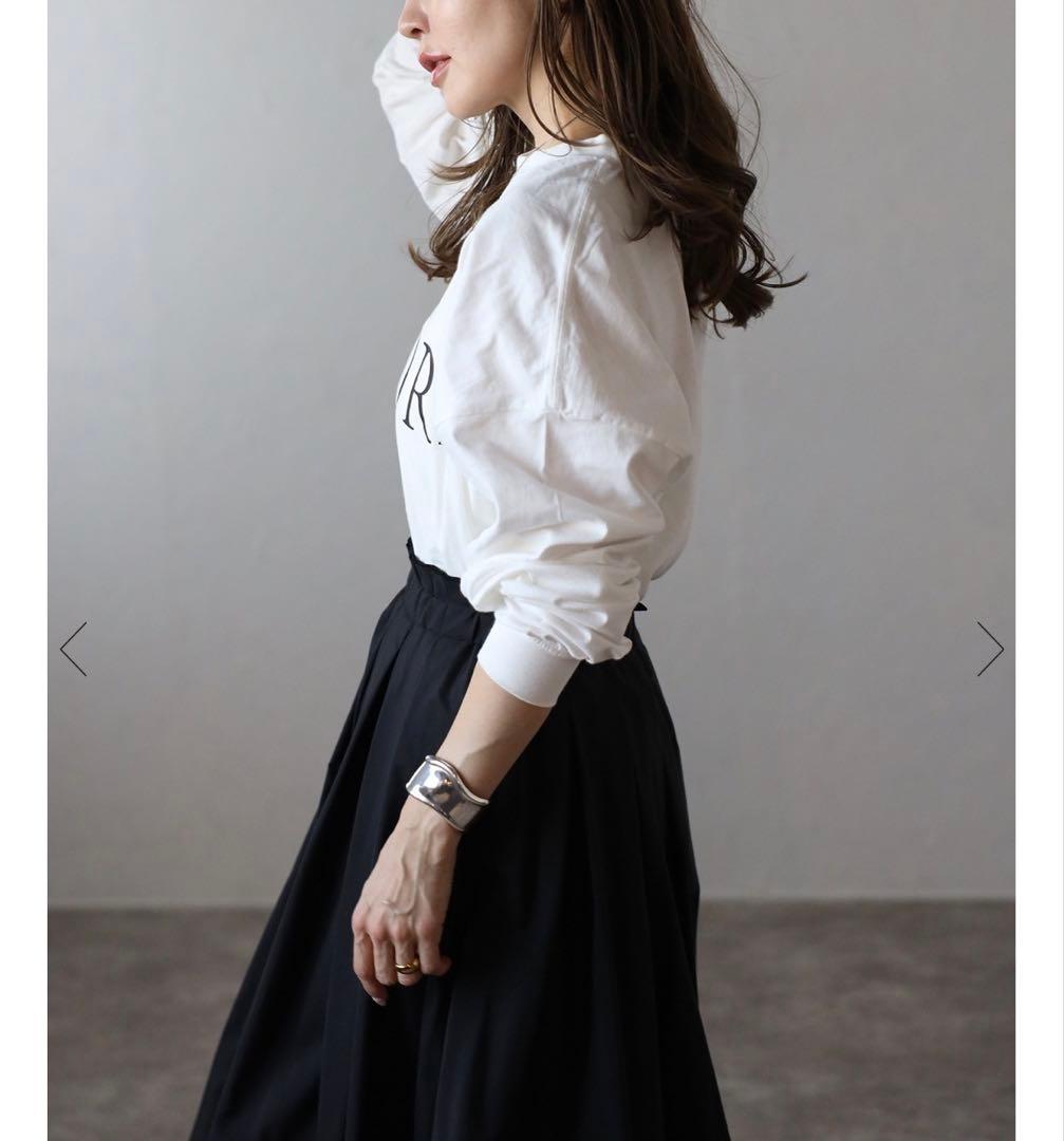 【新品】ボンジュールサガン FAVORIピグメントロンT 長袖 Tシャツ 白 — image 3