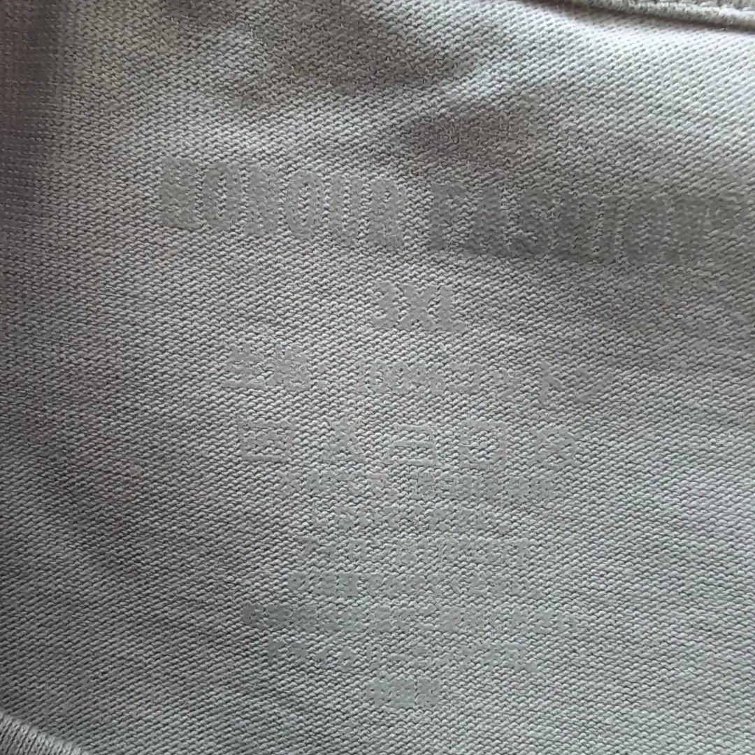 【3XLサイズ】HONOUR FASHION 半袖Tシャツ 無地　グレー — image 3
