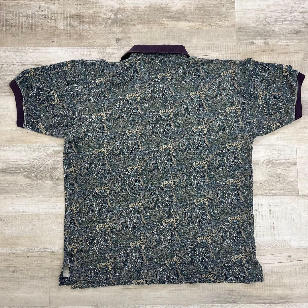 古着 90年代 GANT L 総柄 半袖ポロシャツ メンズL — image 2