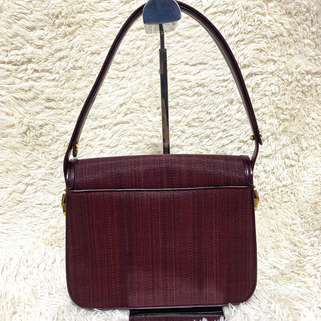 COMTESSE ✨良品✨ ホースヘア ワンショルダー ハンドバッグ ロゴ金具 — image 5