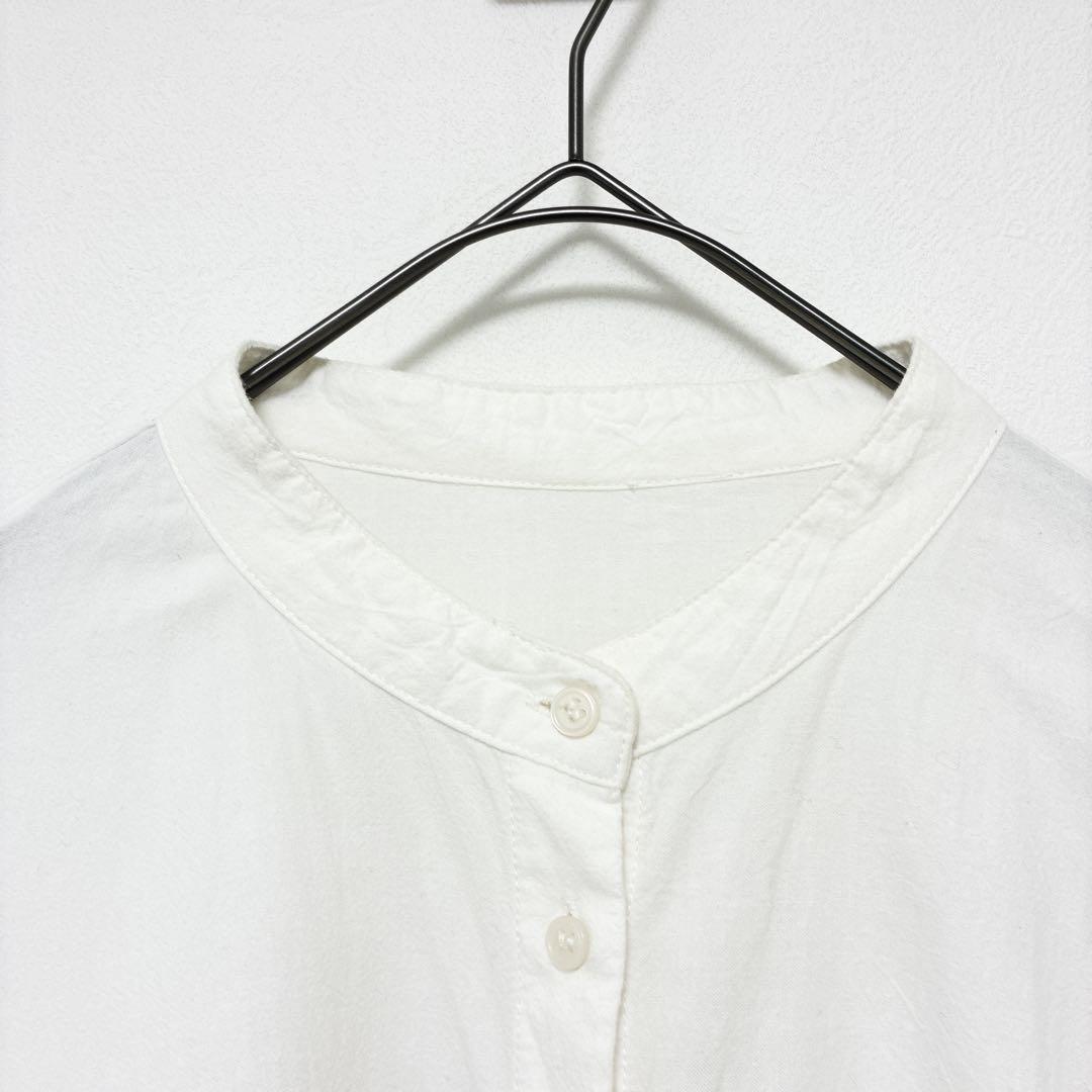 for/c フォーシー バンドカラー ボリューム袖 シャツワンピース PM 白 — image 4