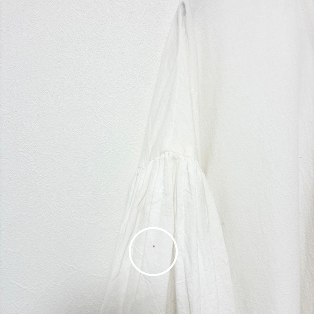 for/c フォーシー バンドカラー ボリューム袖 シャツワンピース PM 白 — image 5