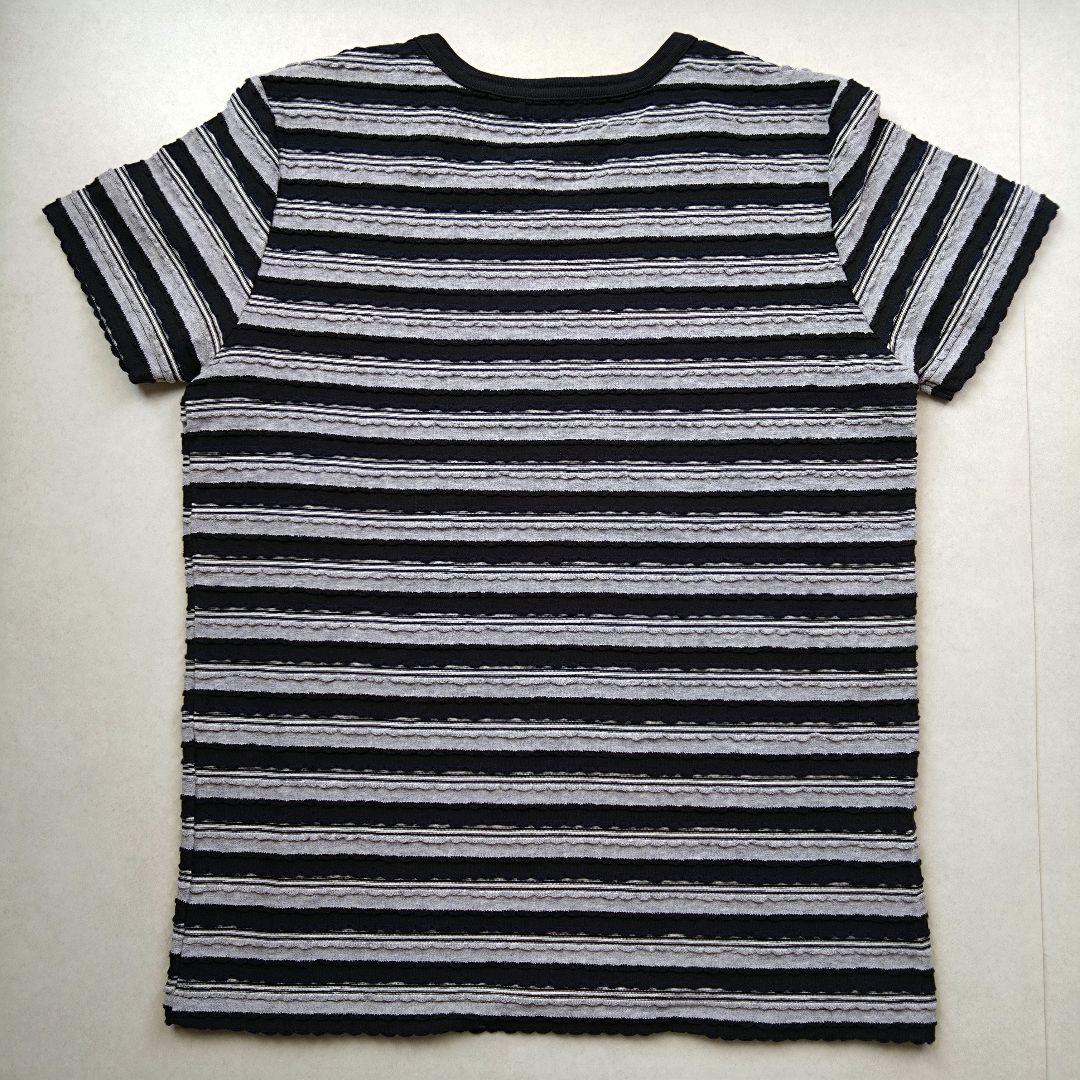 LAURABIS ローラビス 3D編みマルチボーダーTシャツ Mサイズ — image 2