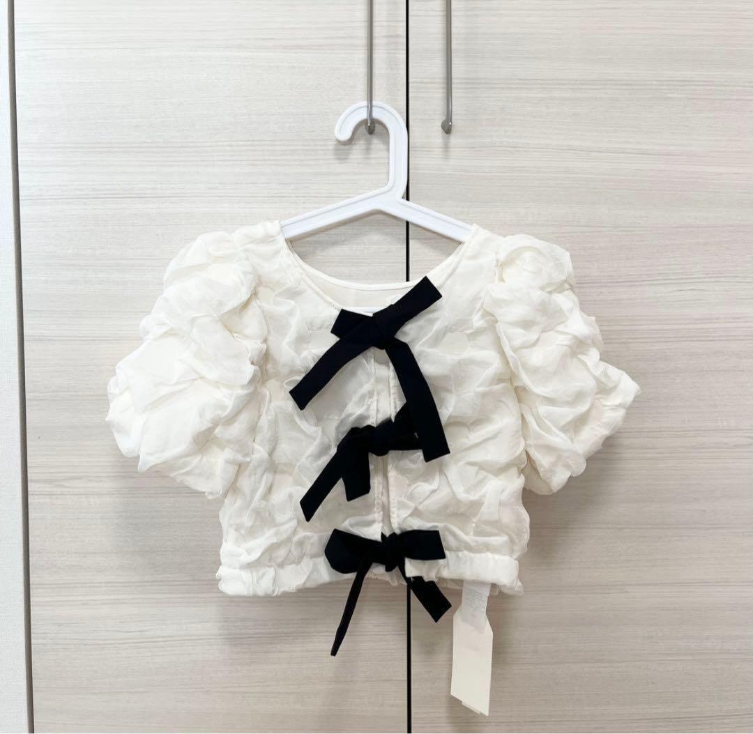 CLANE W FACE CLOUD PUFF SLEEVE TOP M — image 2
