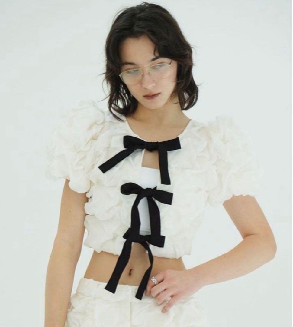 CLANE W FACE CLOUD PUFF SLEEVE TOP M — image 4