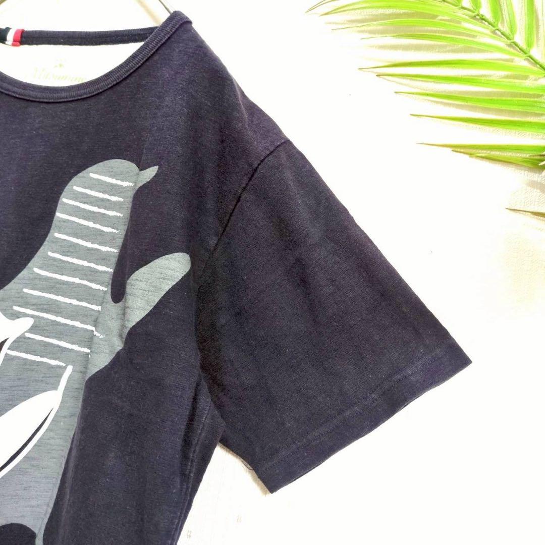 エスパスヴェール　ペンギン アニマル Tシャツ 半袖 ネイビー 濃紺 M 春夏 — image 5